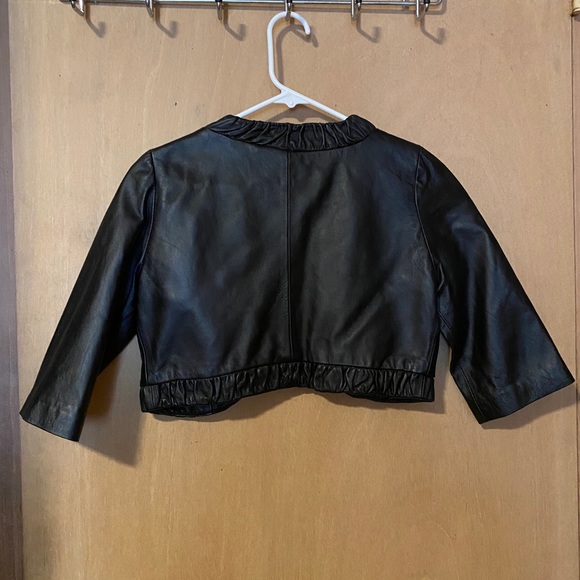 100% Real Leather Bolero Jacket - Picture 2 of 2